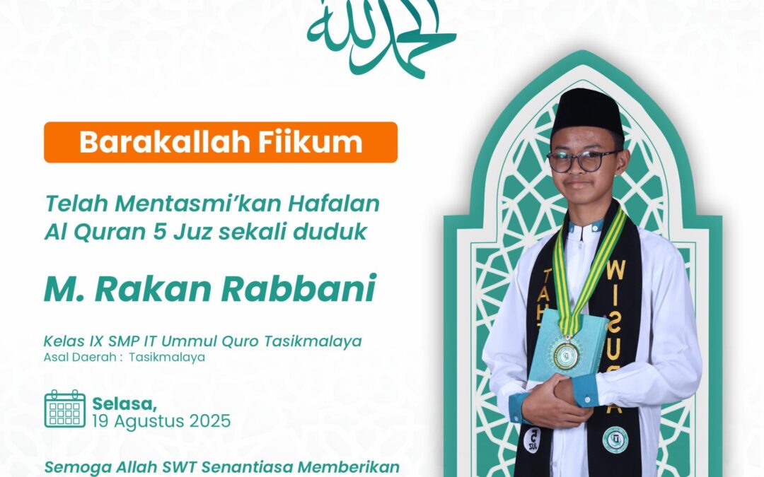 Tasmi’ Al Qur’an 5 Juz [1 Kali Duduk]